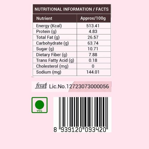 Beetroot Masala Chips nutritional facts