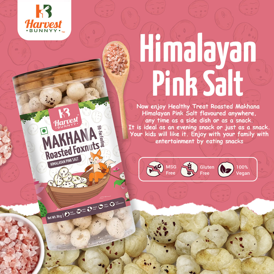 Roasted Makhana (Pink Salt) Pack of 2